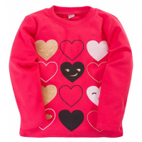 20-46701 "Heart" Джемпер для девочки, 5-8 лет, коралловый 20-46701 "Heart" Джемпер для девочки, 5-8 лет, коралловый
